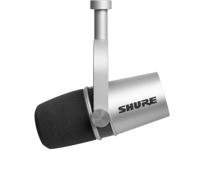 Shure MV7 Mobile Dynamic Microphone w/ USB and XLR - Silver