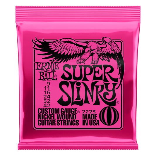 Ernie Ball P02223 Super Slinky Electric Guitar Strings Nickel Wound 9-42 (3-Pack)