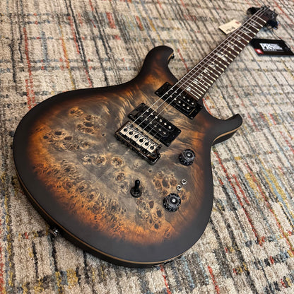 Paul Reed Smith SE Custom 24-08 Poplar Burl Limited Edition 2025 - Charcoal Cherry Midnight Burst