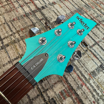 Schecter C-6 Deluxe - Satin Aqua