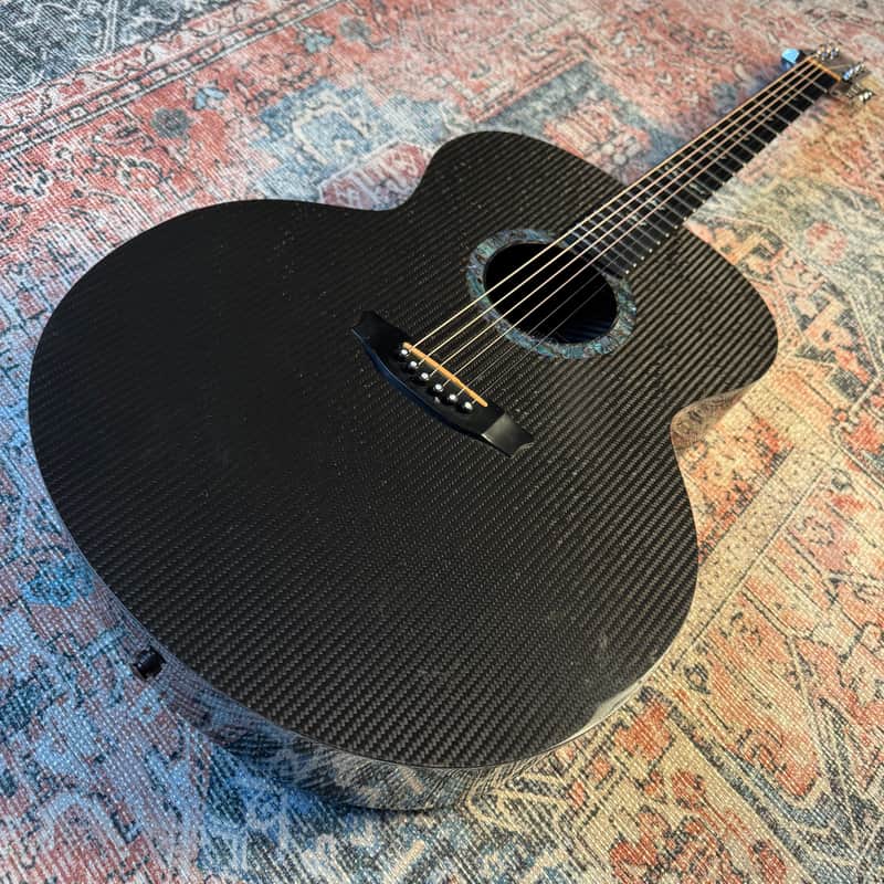 RainSong BI-JM1000N2 Black Ice Jumbo Carbon Fiber Acoustic-Electric Guitar – Black (Used)