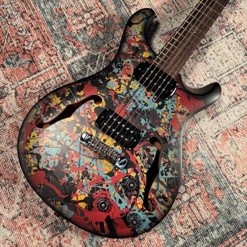 Paul Reed Smith SE LTD Ed Sheeran Signature Hollowbody I Piezo Baritone w/ Gig Bag and Hand Signed Print- Cosmic Splash