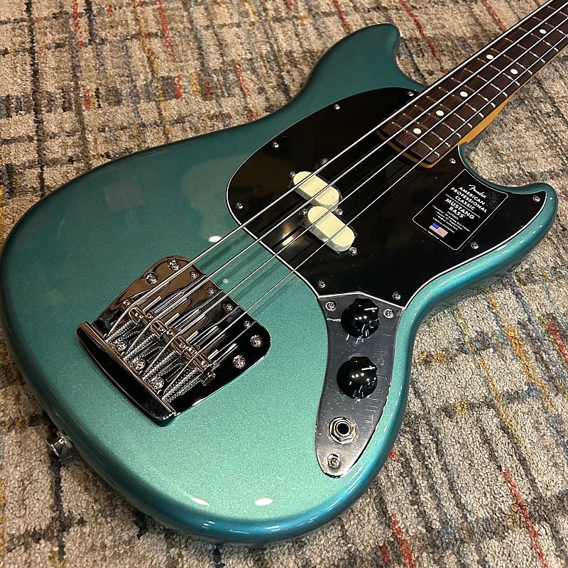 Fender American Professional Classic Mustang Bass - Faded Sherwood Green Metallic