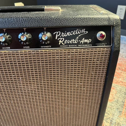1965 Fender Princeton Reverb Blackface 12-Watt 1x10 Vintage Tube Combo – Early Black Panel