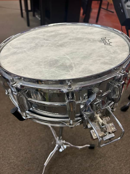 USED Ludwig LM410 Super-Sensitive 5x14" 10-Lug Aluminum Snare Drum