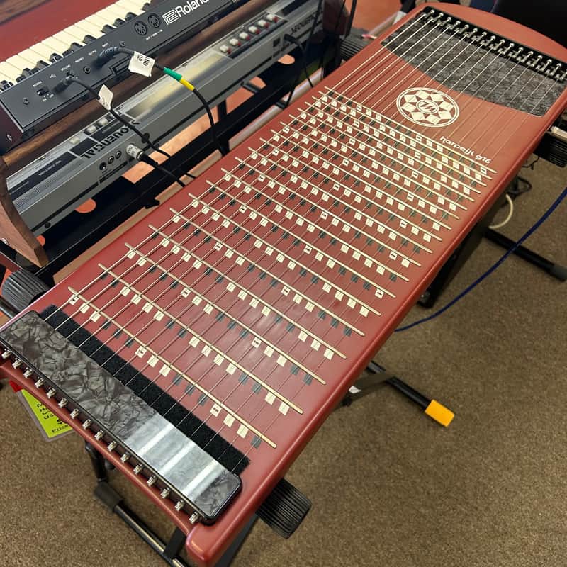USED Marcodi Harpejji G16 Premium Maple W/ Case - Tuscan Red and Black Celluloid