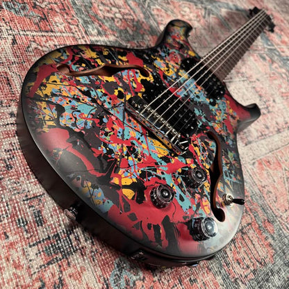 Paul Reed Smith SE LTD Ed Sheeran Signature Hollowbody I Piezo Baritone w/ Gig Bag and Hand Signed Print- Cosmic Splash