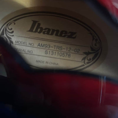 USED Ibanez AM93-TRS Artcore with BurstBuckers W/Case - Transparent Red Sunburst