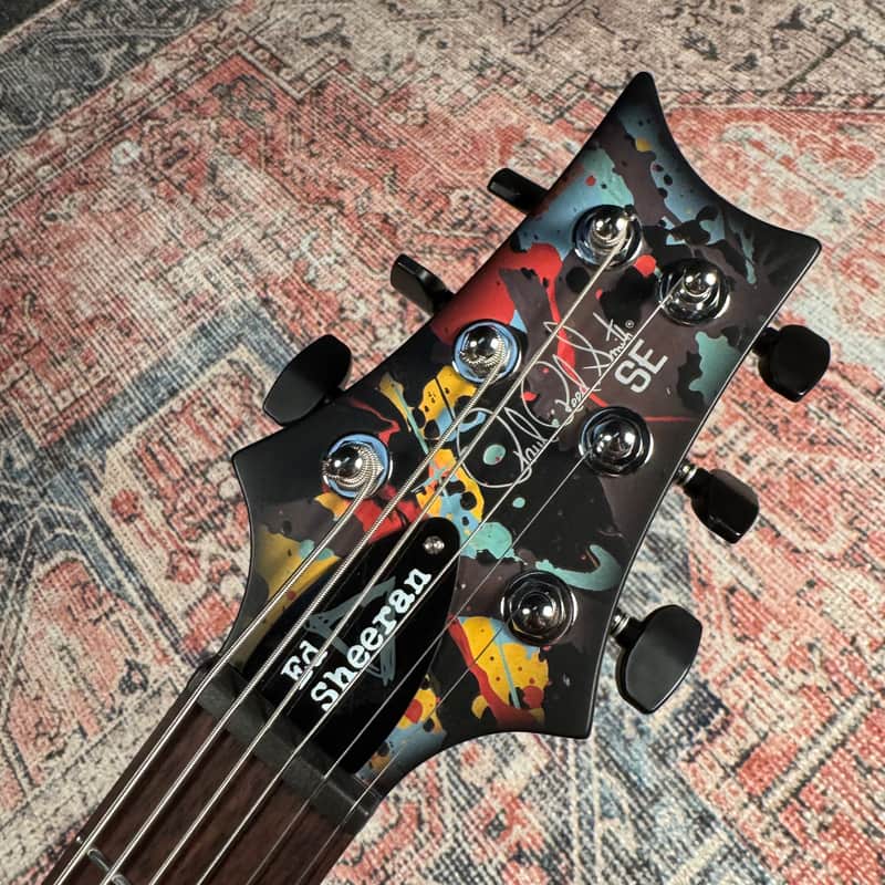 Paul Reed Smith SE LTD Ed Sheeran Signature Hollowbody I Piezo Baritone w/ Gig Bag and Hand Signed Print- Cosmic Splash