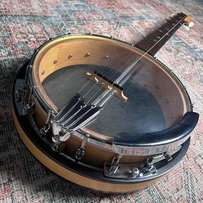USED Early Goldtone CC-100 Lefty Cripple Creek Maple Convertible 5-String Banjo w/ Case - Natural