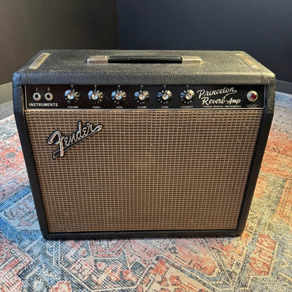1965 Fender Princeton Reverb Blackface 12-Watt 1x10 Vintage Tube Combo – Early Black Panel