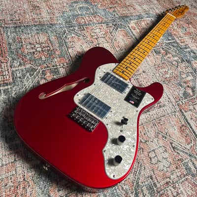 Fender American Vintage II '72 Telecaster Thinline w/ Case - Candy Apple Red
