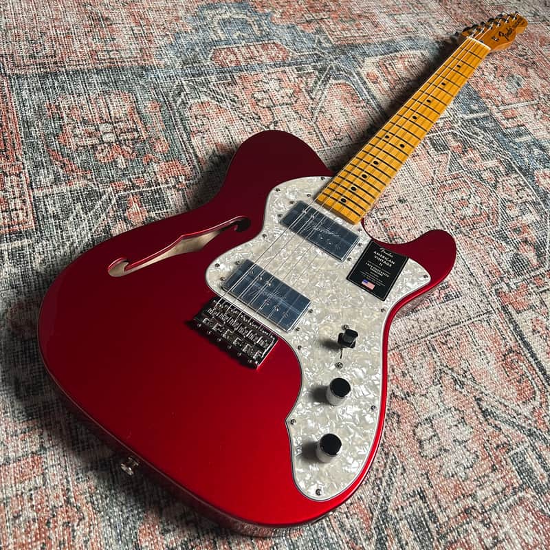 Fender American Vintage II '72 Telecaster Thinline w/Case - Candy Apple Red