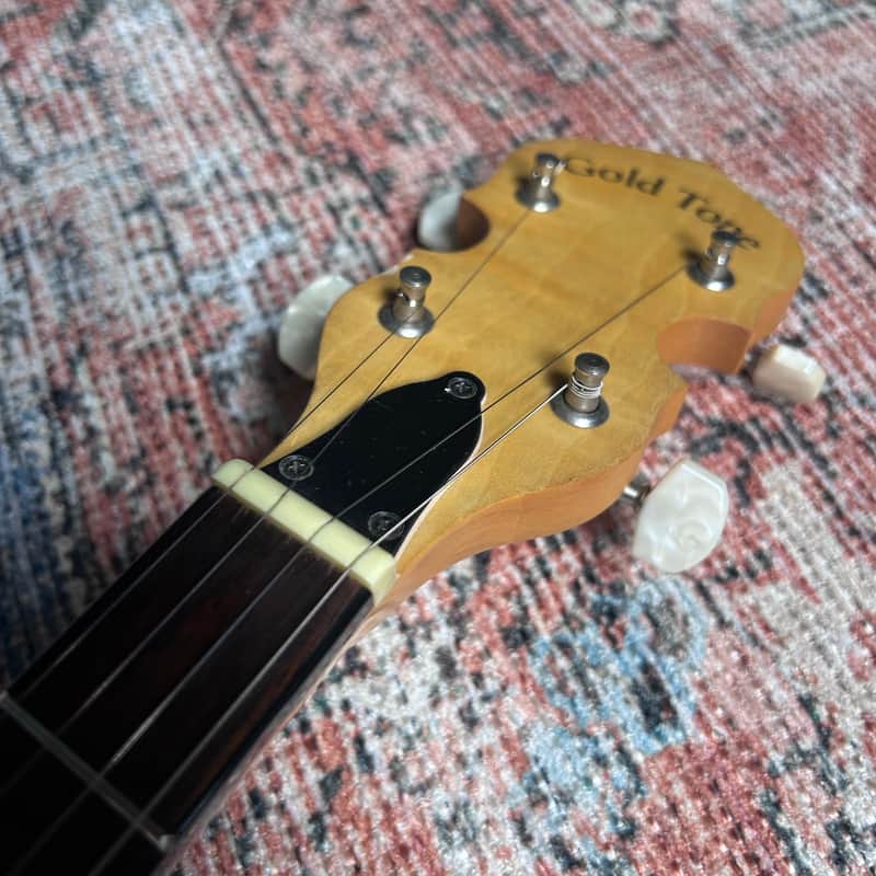 USED Early Goldtone CC-100 Lefty Cripple Creek Maple Convertible 5-String Banjo w/ Case - Natural