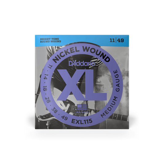 D'Addario EXL115 Medium Electric Guitar Strings 11-49 (3-Pack)