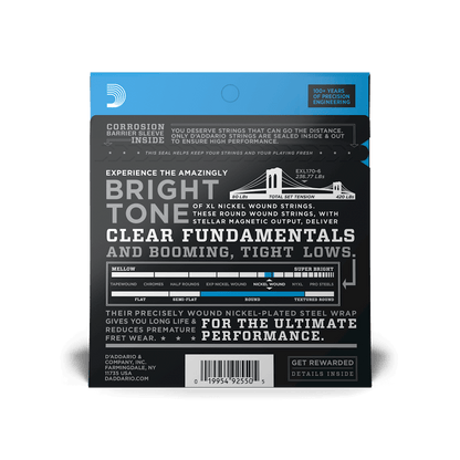 D'Addario EXL170-6 Regular Light Long Scale 6-String Bass Strings 32-130 (2-Pack)