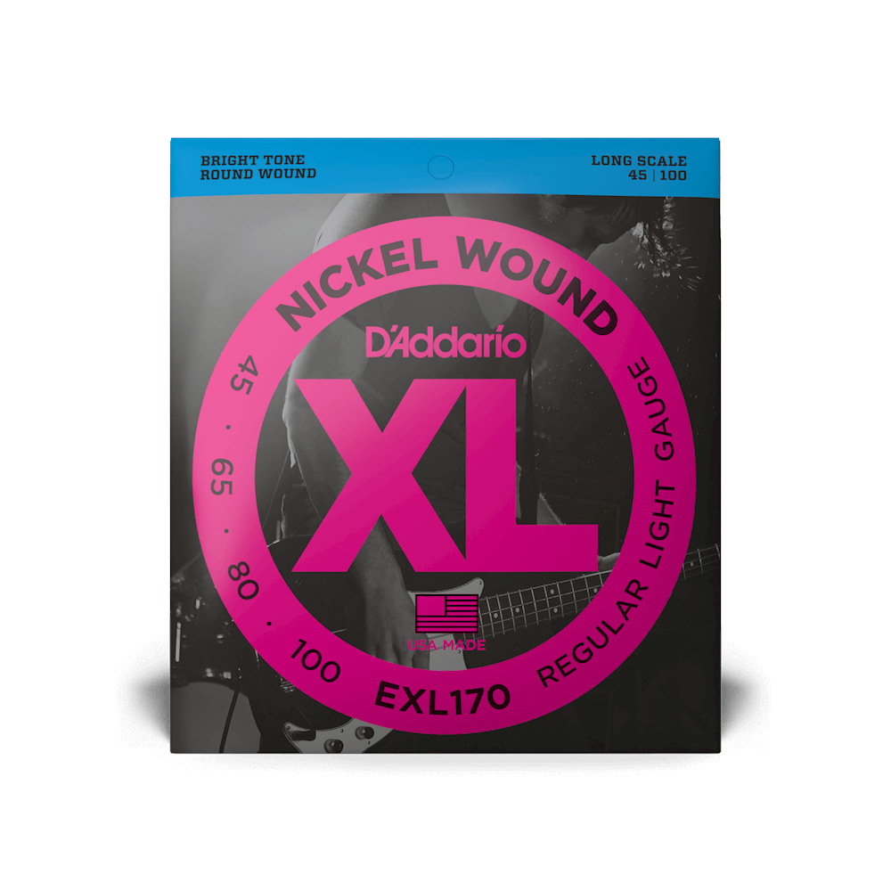D'Addario EXL170 Regular Light Long Scale Bass Strings 45-100 (2-Pack)