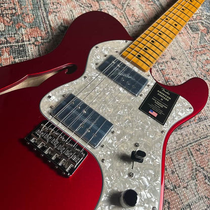 Fender American Vintage II '72 Telecaster Thinline w/Case - Candy Apple Red