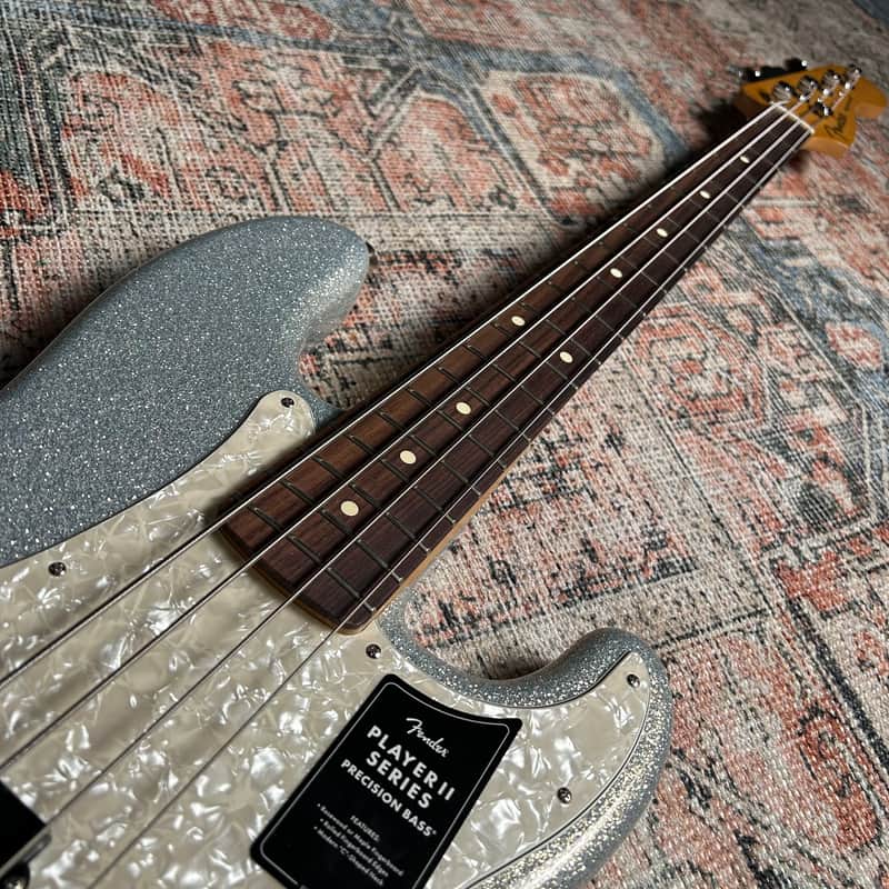 Fender 75th Anniversary LTD Player II Precision Bass w/ Deluxe Gig Bag - Diamond Dust Sparkle