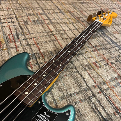 Fender American Professional Classic Mustang Bass - Faded Sherwood Green Metallic
