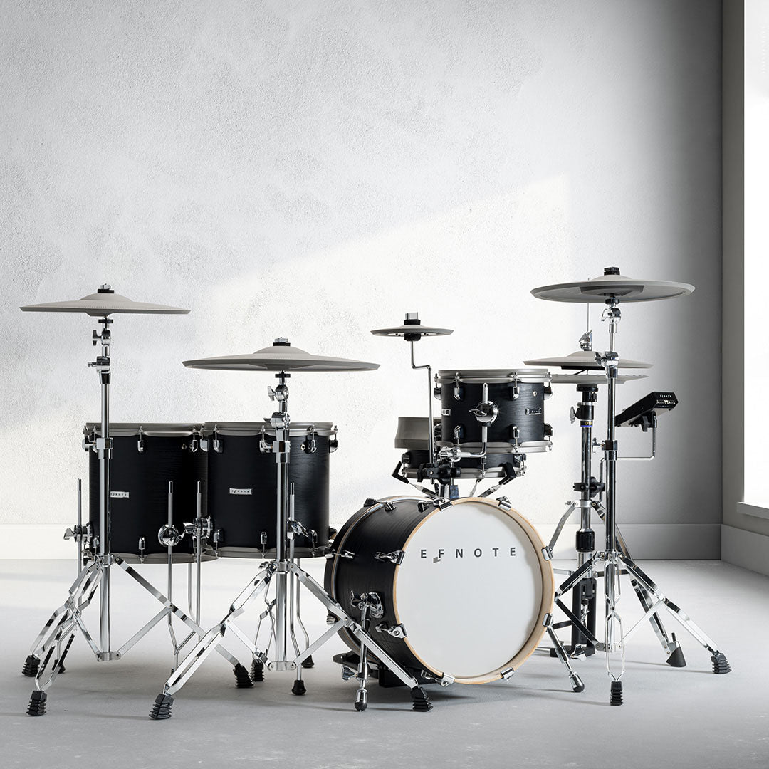 EFNOTE 5X Acoustic-Designed Electronic Drum Set - Black Oak Wrap