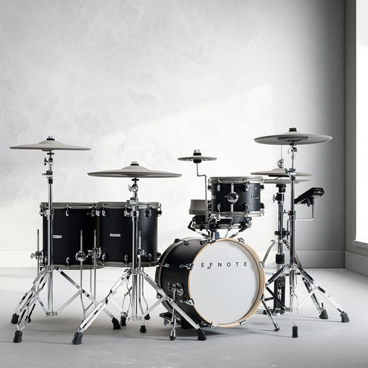 EFNOTE 5X Acoustic-Designed Electronic Drum Set - Black Oak Wrap