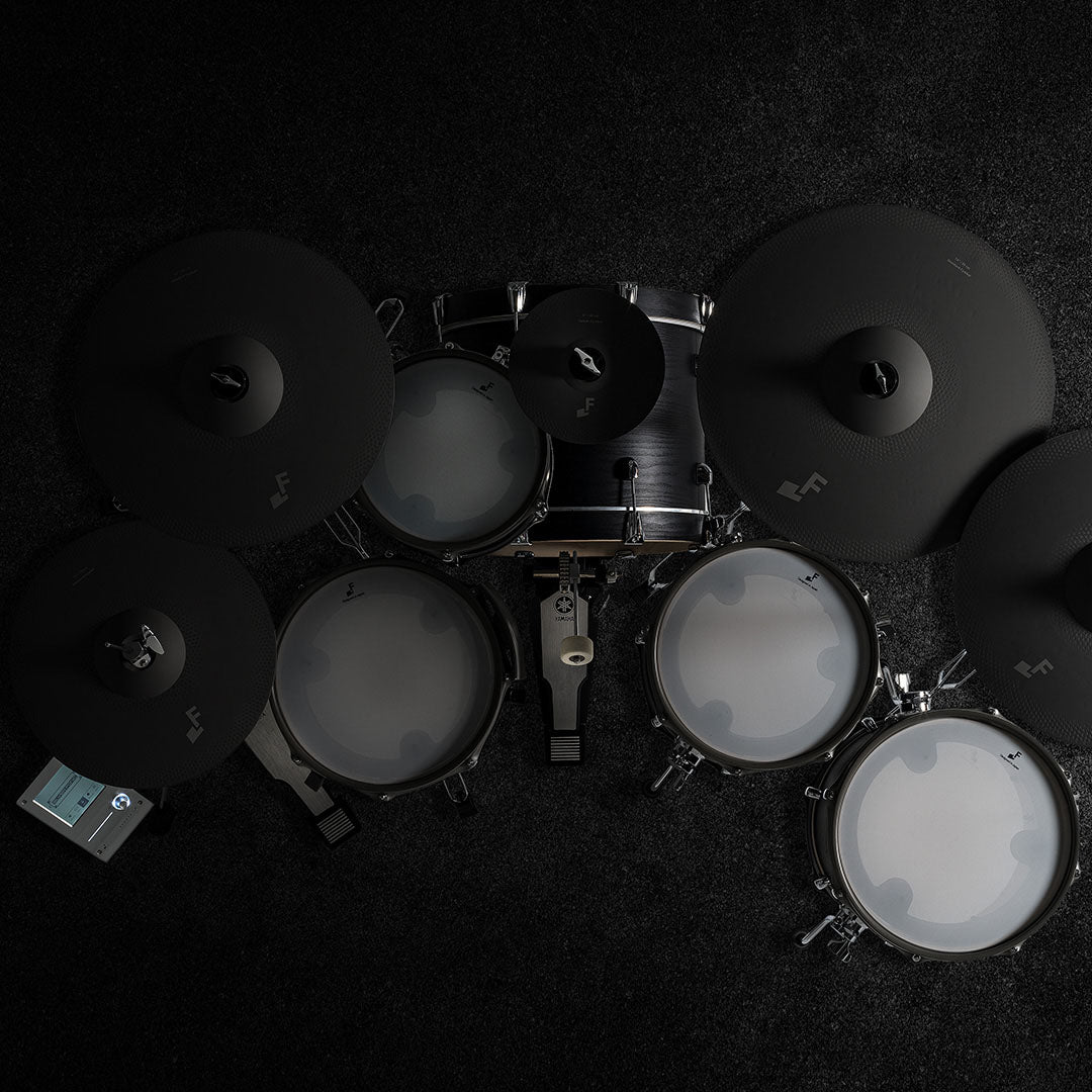 EFNOTE 5X Acoustic-Designed Electronic Drum Set - Black Oak Wrap