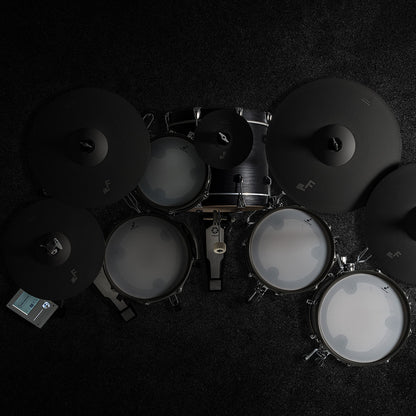 EFNOTE 5X Acoustic-Designed Electronic Drum Set - Black Oak Wrap