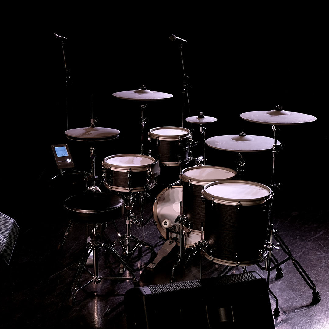 EFNOTE 5X Acoustic-Designed Electronic Drum Set - Black Oak Wrap