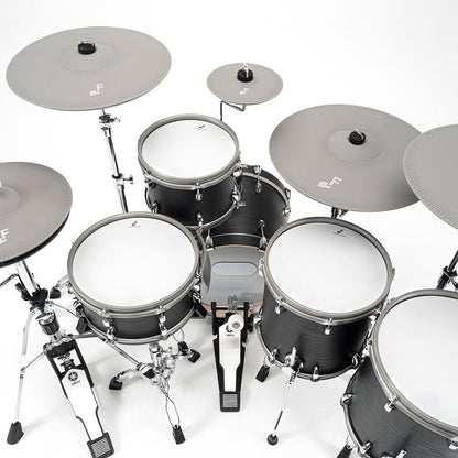 EFNOTE 5X Acoustic-Designed Electronic Drum Set - Black Oak Wrap