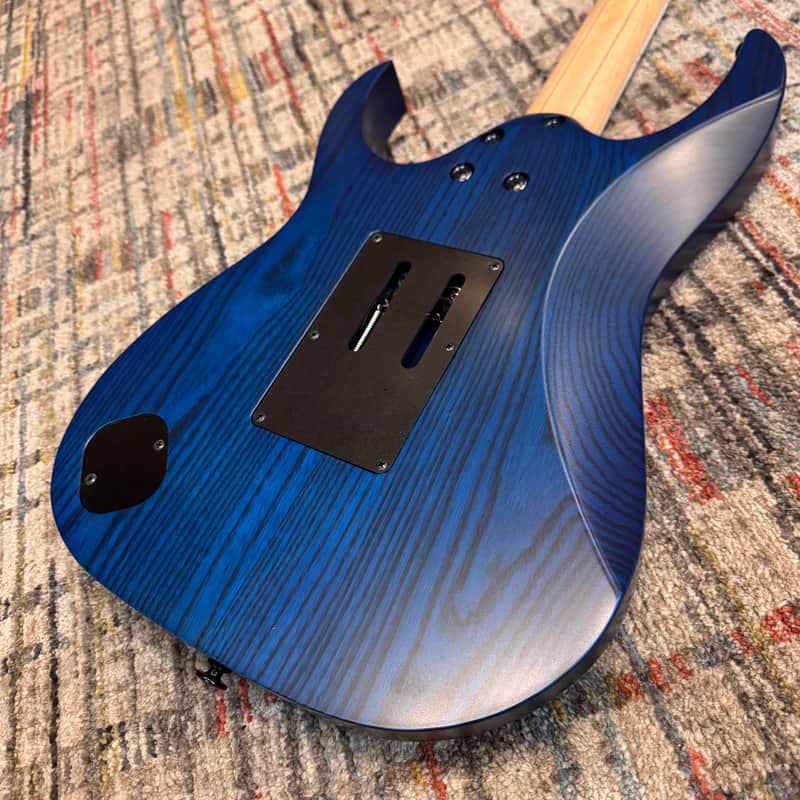 Ibanez RG653DX-TDF Prestige w/ Case - Transparent Deep Blue Flat