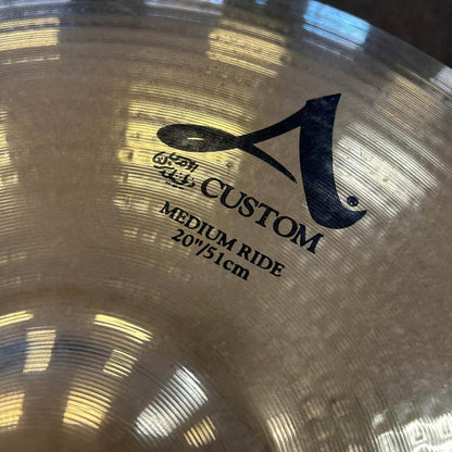 USED Zildjian 20" A Custom Medium Ride Cymbal