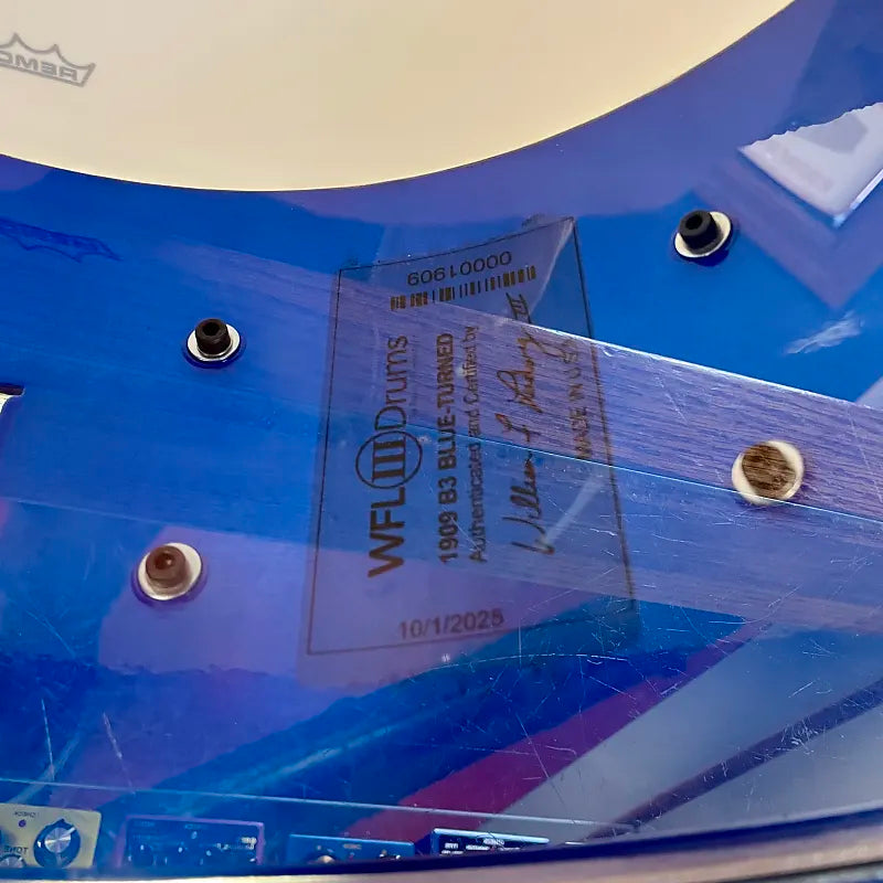 WFLIII Drums 1909 6.5"x14" Aluminum - B3 Blue Turned