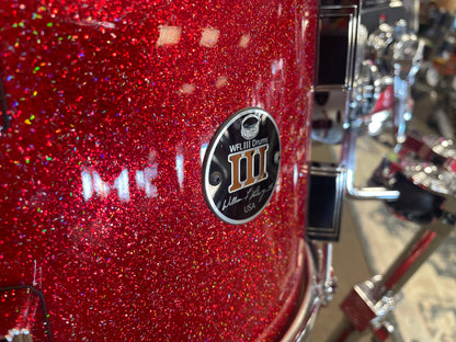 WFL III Drums G2 5pc Maple Shell Pack 12"/13"/16"/18"/22" – Red Sparkle Galaxy Flake