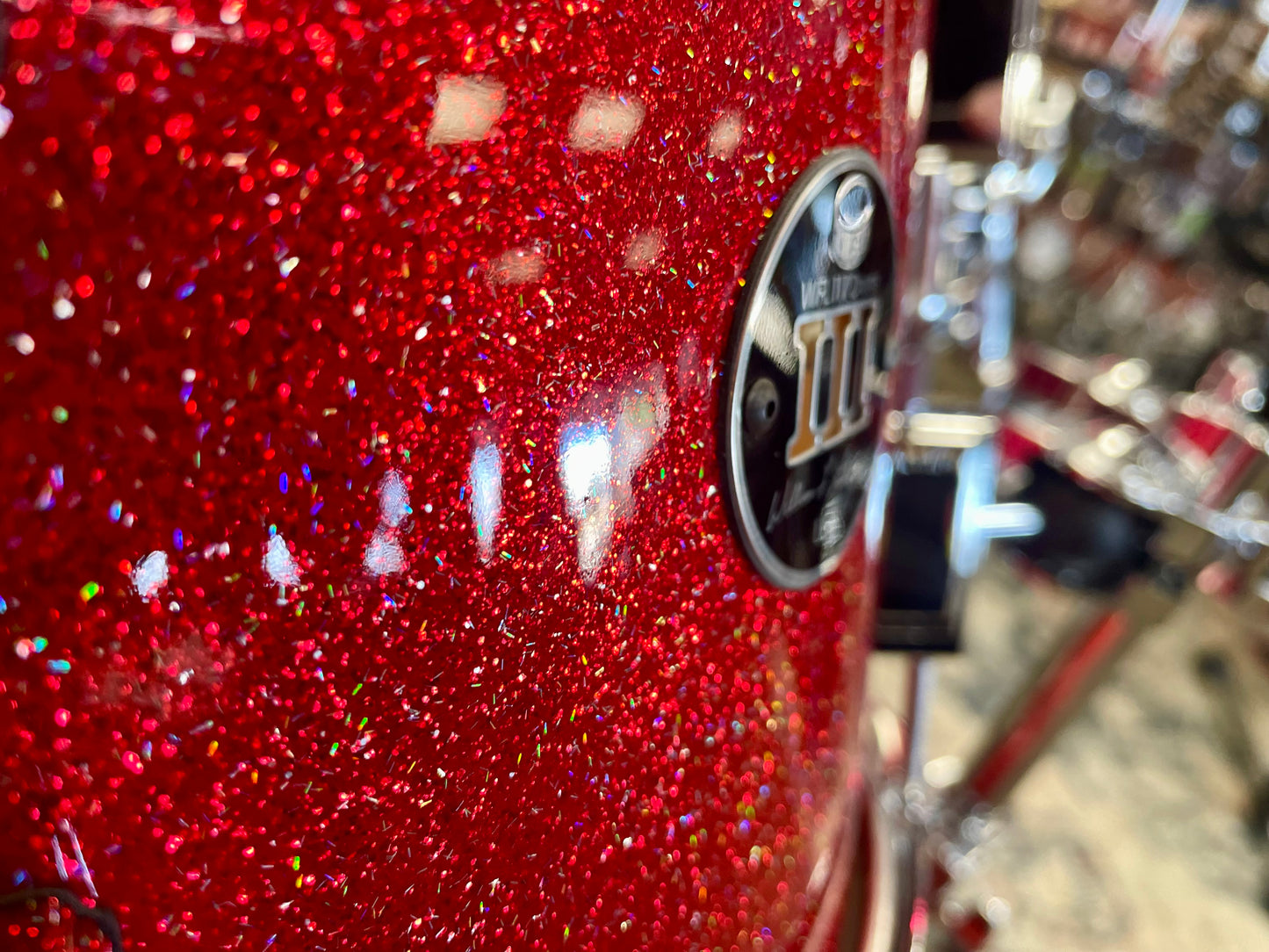 WFL III Drums G2 5pc Maple Shell Pack 12"/13"/16"/18"/22" – Red Sparkle Galaxy Flake