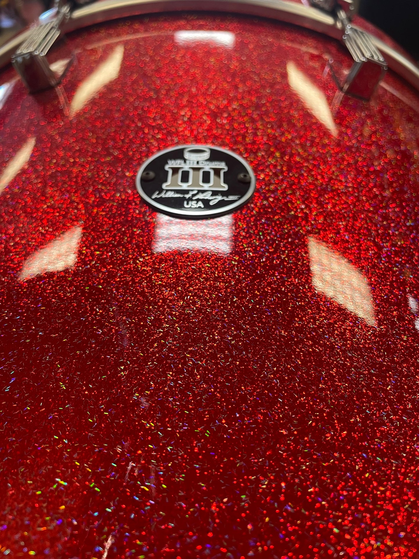 WFL III Drums G2 5pc Maple Shell Pack 12"/13"/16"/18"/22" – Red Sparkle Galaxy Flake