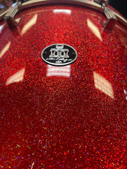 WFL III Drums G2 5pc Maple Shell Pack 12"/13"/16"/18"/22" – Red Sparkle Galaxy Flake