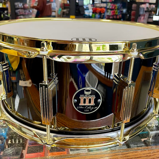 WFLIII Drums 1926 BNOB 6.5"x14" - Black Nickel w/ Brass Harware