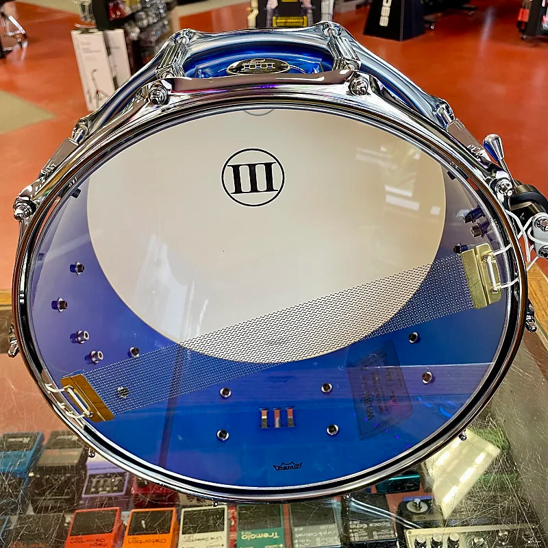 WFLIII Drums 1909 6.5"x14" Aluminum - B3 Blue Turned