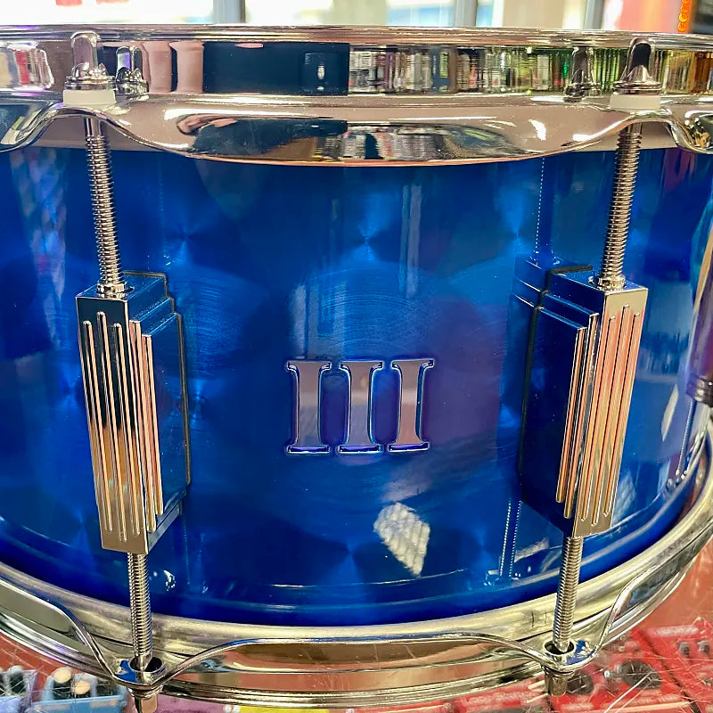 WFLIII Drums 1909 6.5"x14" Aluminum - B3 Blue Turned
