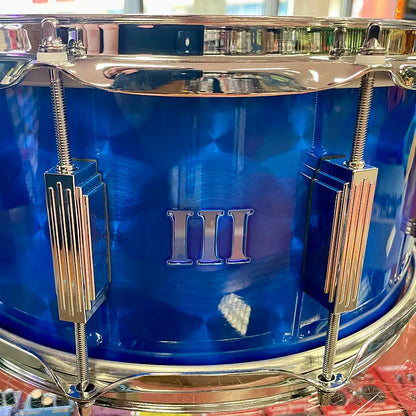 WFLIII Drums 1909 6.5"x14" Aluminum - B3 Blue Turned