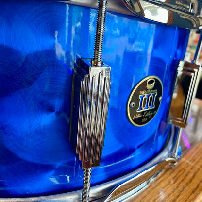 WFLIII Drums 1909 6.5"x14" Aluminum - B3 Blue Turned