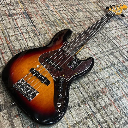 Fender American Professional II Jazz Bass V with Rosewood Fretboard - 3-Color Sunburst