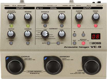 BOSS VE-8 Acoustic Singer Multi-Effects Pedal